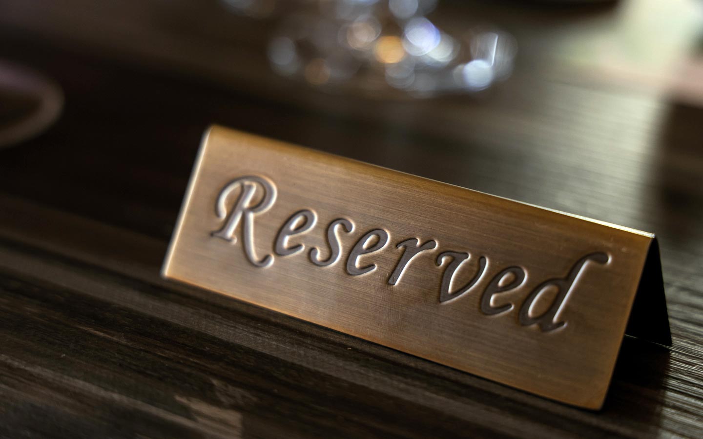 Bottle Bank - Membership - Reserved Sign Securing a Table for Members