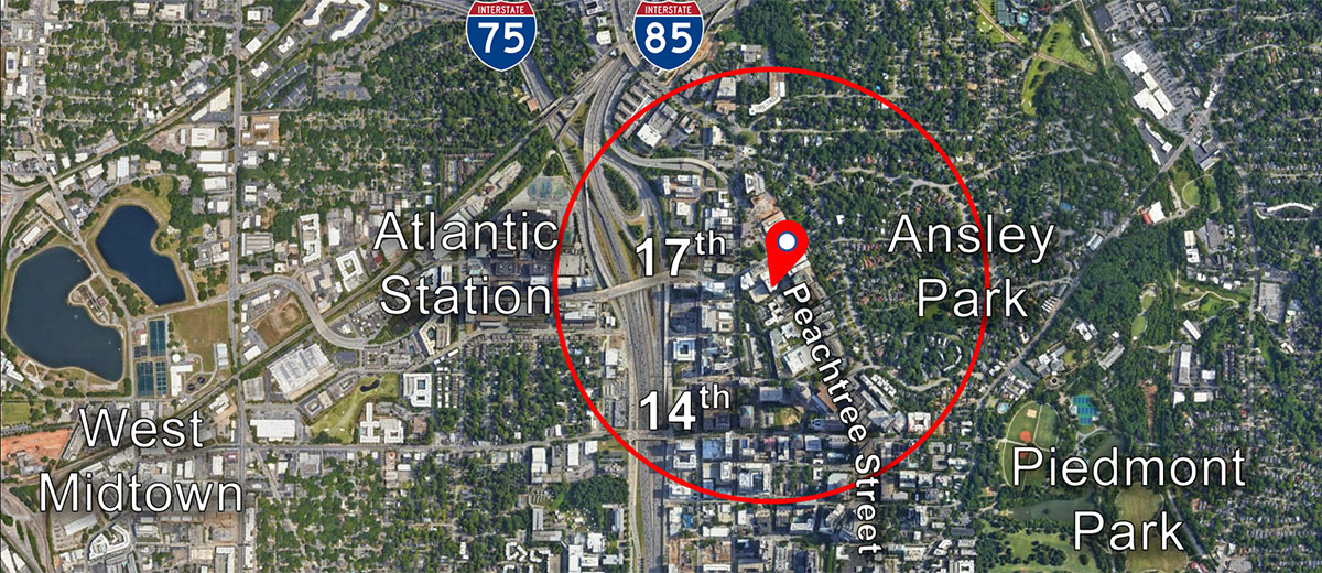 Map of the location for Bottle Bank
